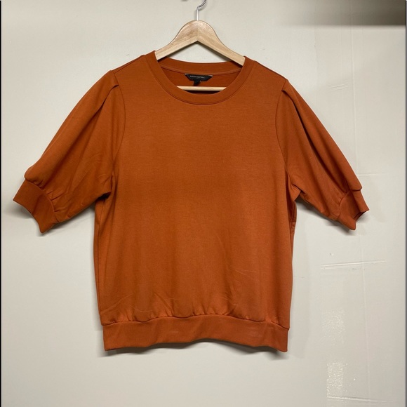 Burnt Orange sweater blouse - Picture 2 of 4